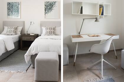 Escritorio ‘Cupertino’ con silla giratoria ‘Adelaide’ (ambos de BoConcept).
