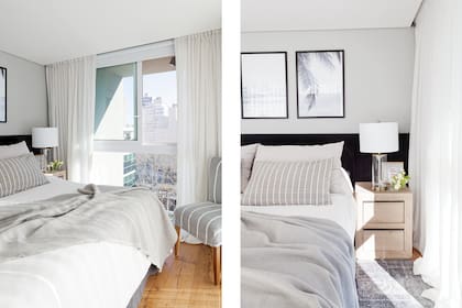 Cuadros (Emoty). Veladores (Landmark). Alfombra (Mihran). Piso ‘Roble de Eslavonia Labrado’ (Patagonia Flooring).