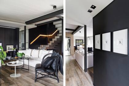 Los pisos son de porcelanato ‘Smoke Wood’ (Ilva).