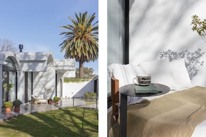 El jardín tiene diferentes sectores para disfrutar al sol o a la sombra.