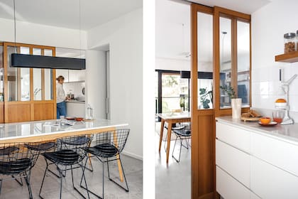 Mueble laqueado con mesada de Silestone (Sofía Ledesma).