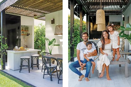 Sofi con su marido, Tino, y sus hijos, Teodelina y Silvestre.