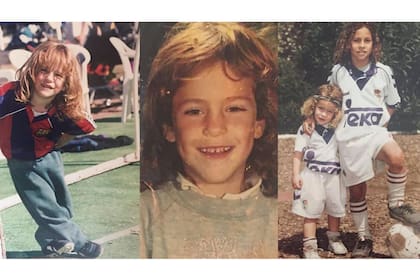 Fotos de Diego que pertenecen al álbum familiar de la familia Schwartzman: al Peque siempre le gustó el fútbol, pero se destacó más en el tenis.