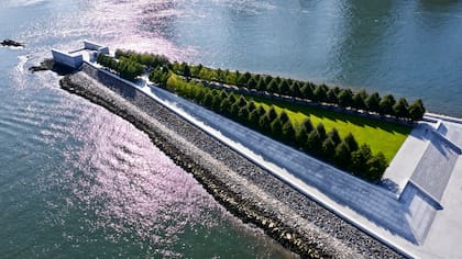 Four Freedoms Park en Nueva York, diseñada por el arquitecto Louis Kahn