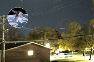 Fragmentos del satélite Starlink-4682 cruzaron el cielo nocturno sobre varios estados de EE.UU. en llamas