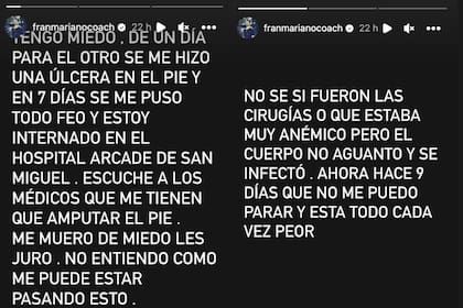 Fran Mariano contó la grave situación que atraviesa (Captura Instagram @franmarianocoach)