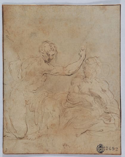 Francesco Mazzola, llamado Parmigianino. Estudio para "La visión de San Jerónimo", ca. 1527