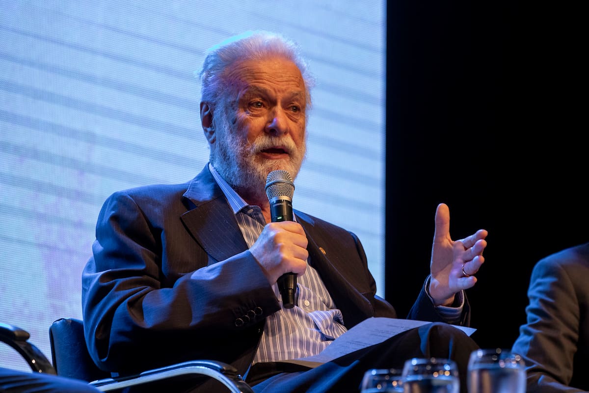 Francesco Tonucci durante su visita a la Argentina