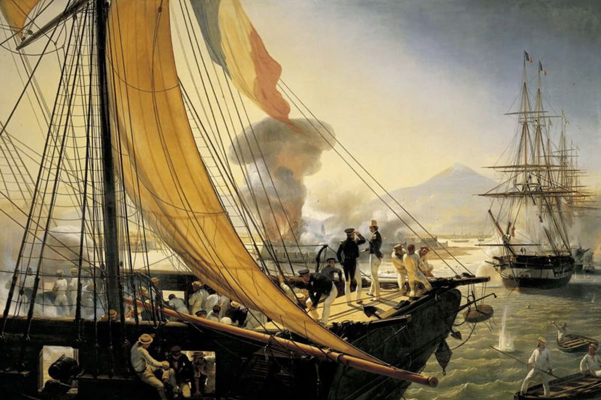 Francia aplicó un bloqueo del puerto mexicano de Veracruz durante casi un año a partir de 1838.