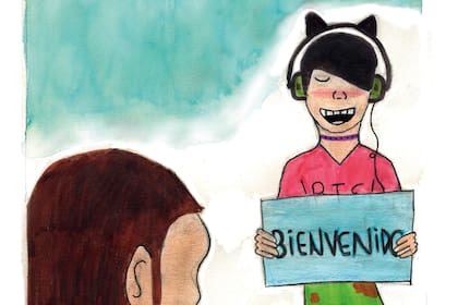 Francisca Parés, de 13 años, la hija de Parés, imaginó el regreso a Buenos Aires del protagonista