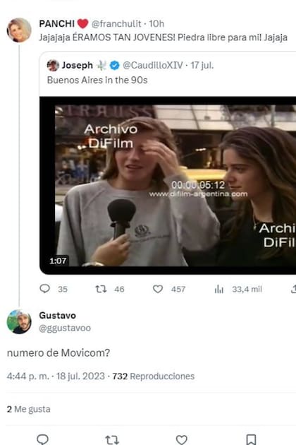 Francisca recibió irónicas insinuaciones con aroma a década del '90