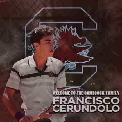 Francisco Cerúndolo en 2018, cuando no tenía certezas sobre su lugar en el tenis profesional y estuvo varios meses en la liga universitaria estadounidense.