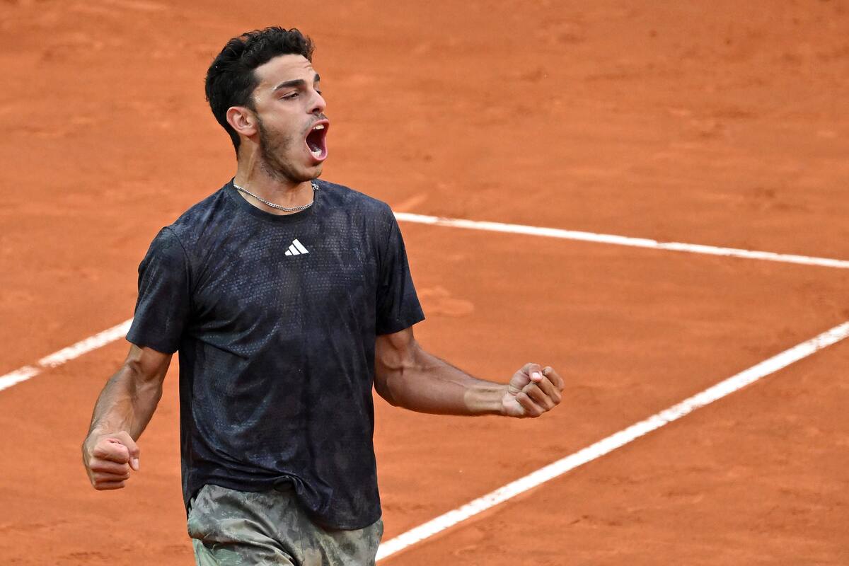 Francisco Cerúndolo grita su triunfo ante Cameron Norrie, en Lyon