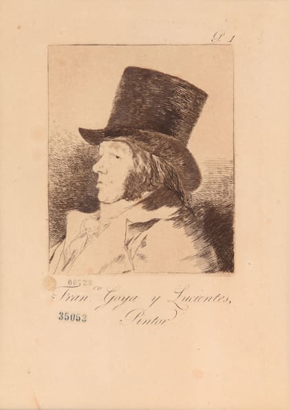 "Francisco de Goya y Lucientes, pintor", de la serie "Caprichos" (1797-1799)