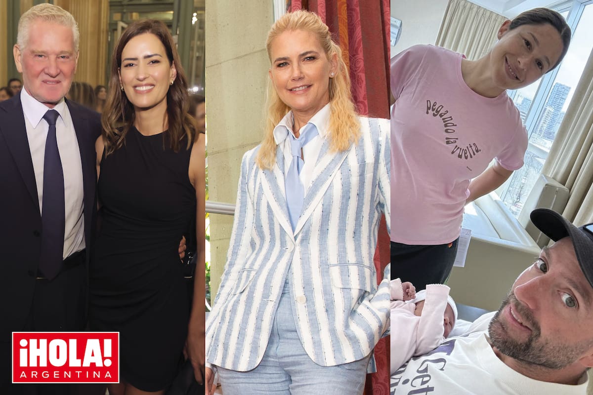 Francisco De Narváez y su mujer, Carolina Klemencic; Valeria Mazza; y Victoria Aldanondo y Polito Pieres con Ámbar en brazos.