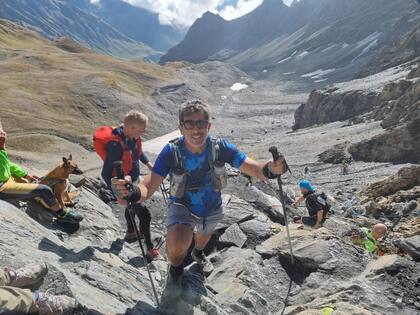 Francisco Somoza durante los 330k del Tor de Geants en el Valle de Aosta, en Italia