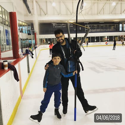 Franco Aparicio junto a su antiguo entrenador en 2018.