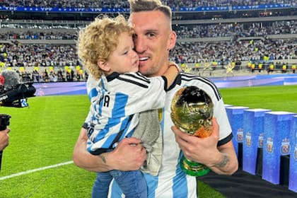 Franco Armani junto a su familia
