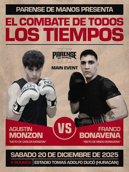 Franco Bonavena se enfrentó a Agustín Monzón (Foto: Instagram/@bonavena_franco)