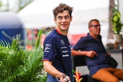 Franco Colapinto, cuando corría para Williams, en la cita en Singapur