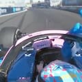 Colapinto desplegó la bandera argentina al final de la carrera