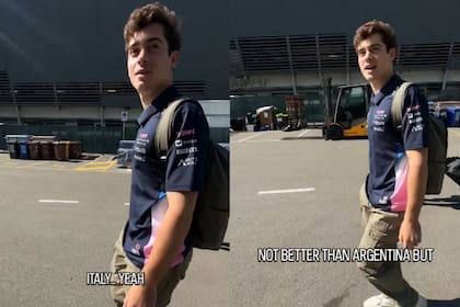 Franco Colapinto dijo que ansia comer pizza italiana, pero aseguró que la comida es mejor en la Argentina (Foto: Captura de video / X @AlpineF1Team)