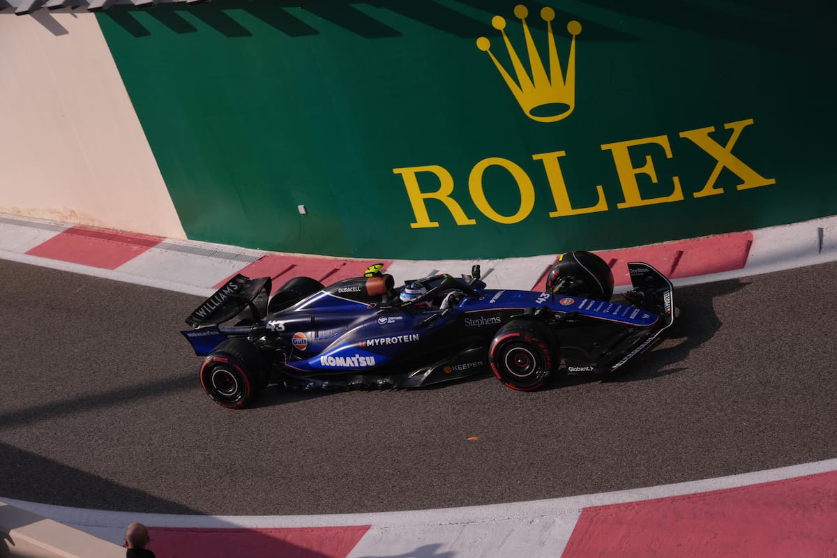Franco Colapinto dio sólo una vuelta computable en la Q1 y terminó 19º, por lo que quedó eliminado pronto en el Gran Premio de Abu Dhabi.