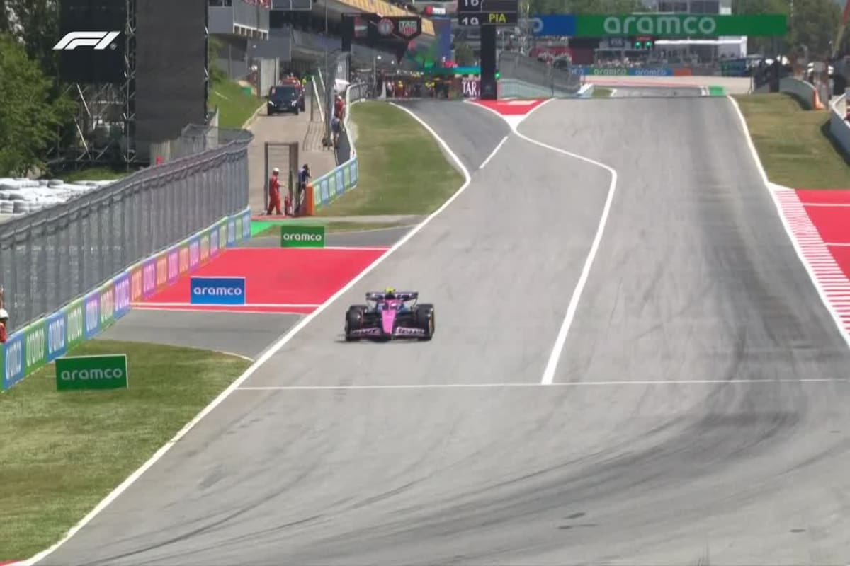 Franco Colapinto, el primero en salir a la pista en la práctica 3 del Gran Premio de España