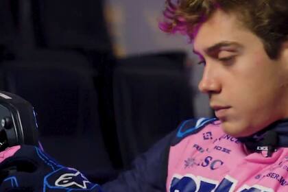 Franco Colapinto en el simulador