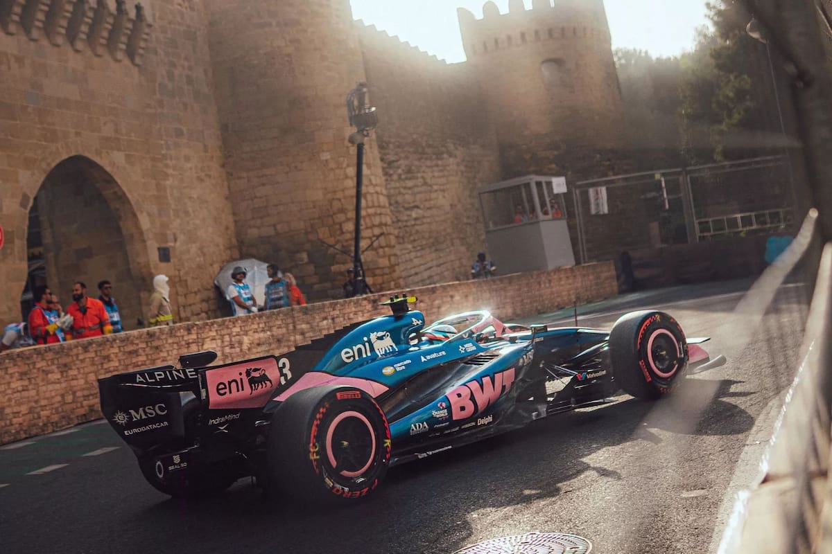 Franco Colapinto en las pruebas del gran premio de Azerbaijan
