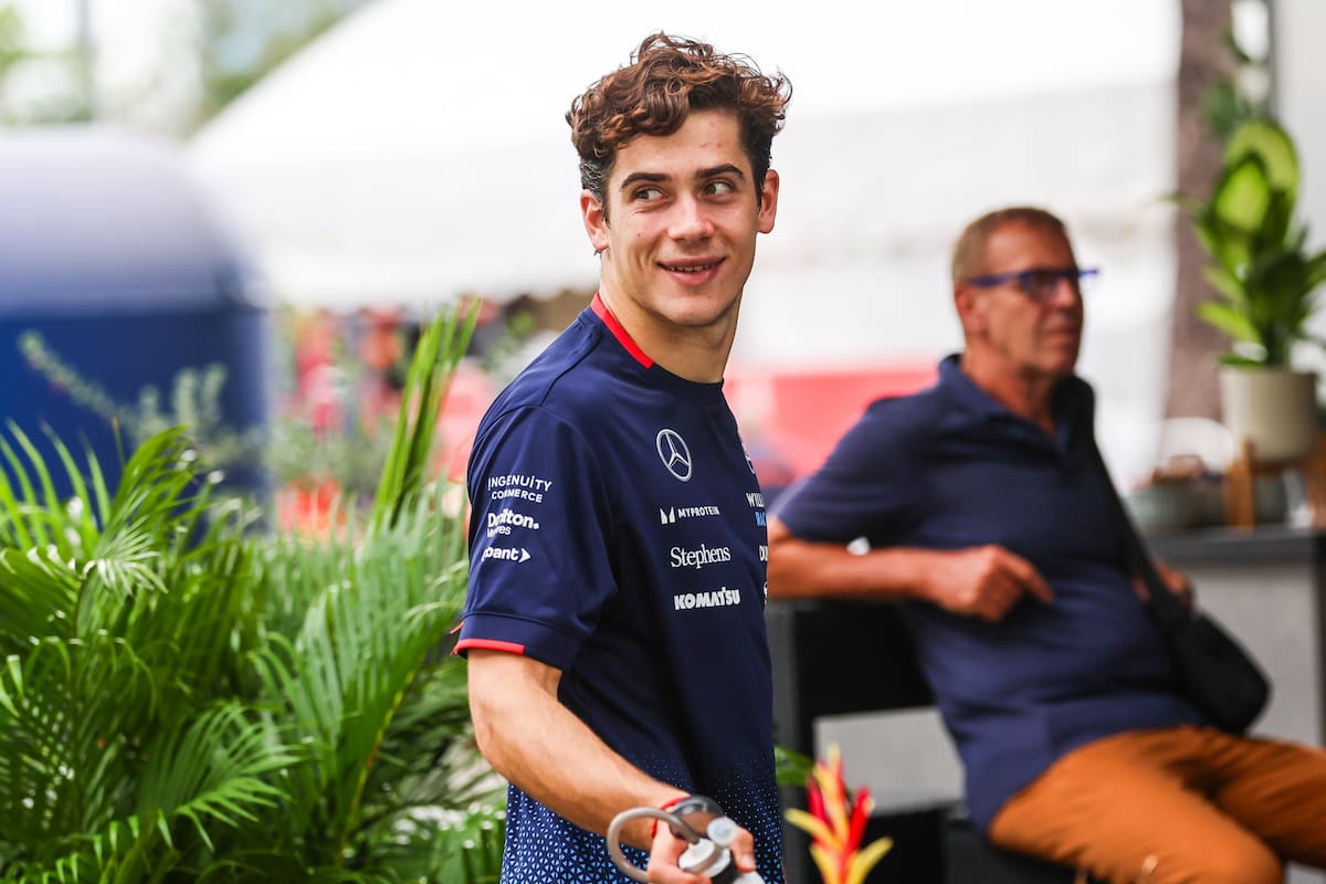Franco Colapinto, en sus primeros pasos en Singapur antes de la carrera