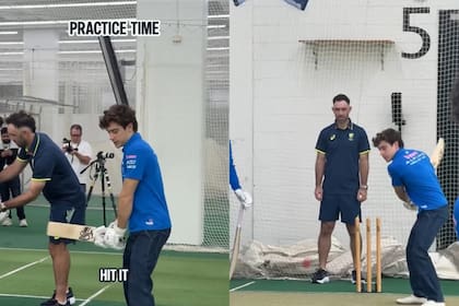 Franco Colapinto jugó al cricket en Australia (Foto: Instagram @alpinef1team)