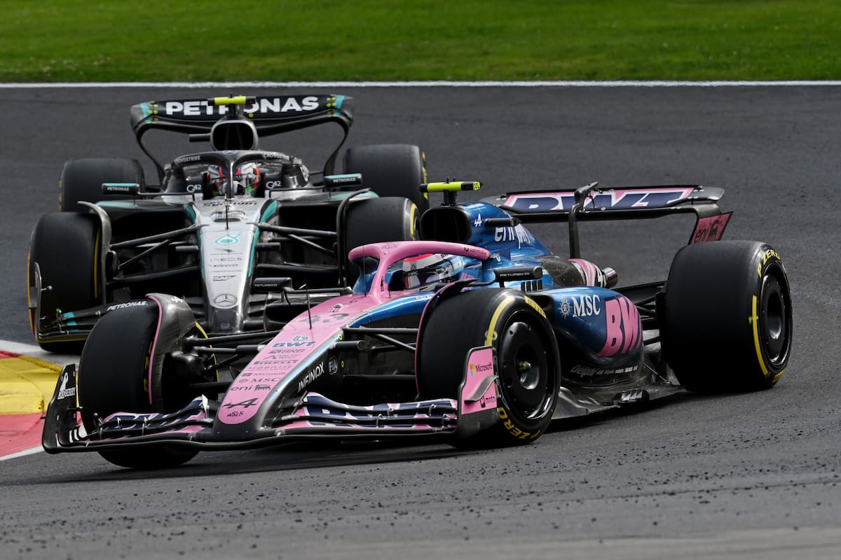 Franco Colapinto perdió cuatro lugares con respecto a cómo largó el Gran Premio de Bélgica