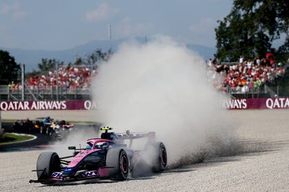 Franco Colapinto perdió el control del Alpine. (Photo by Dom Gibbons - Formula 1/Formula 1 via Getty Images)