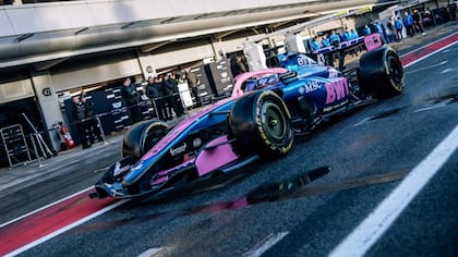 Franco Colapinto probó su Alpine en el circuito de Barcelona el lunes