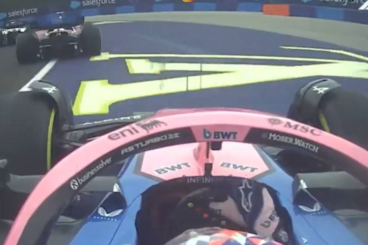 Franco Colapinto se pasa en la segunda curva tras la largada en Hungaroring