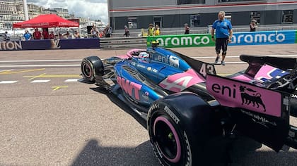 Franco Colapinto se prueba en el circuito del Principado, para el Gran Premio de Mónaco