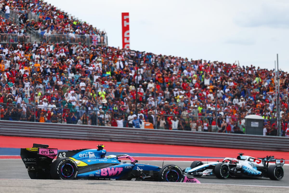 Franco Colapinto tuvo que dejar la carrera en Austin en el giro 37. (Photo by Bryn Lennon - Formula 1/Formula 1 via Getty Images)