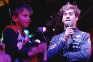 Franco Colapinto tuvo una tierna interacción con un mini fan que sueña con ser como él (Foto: Captura de video)