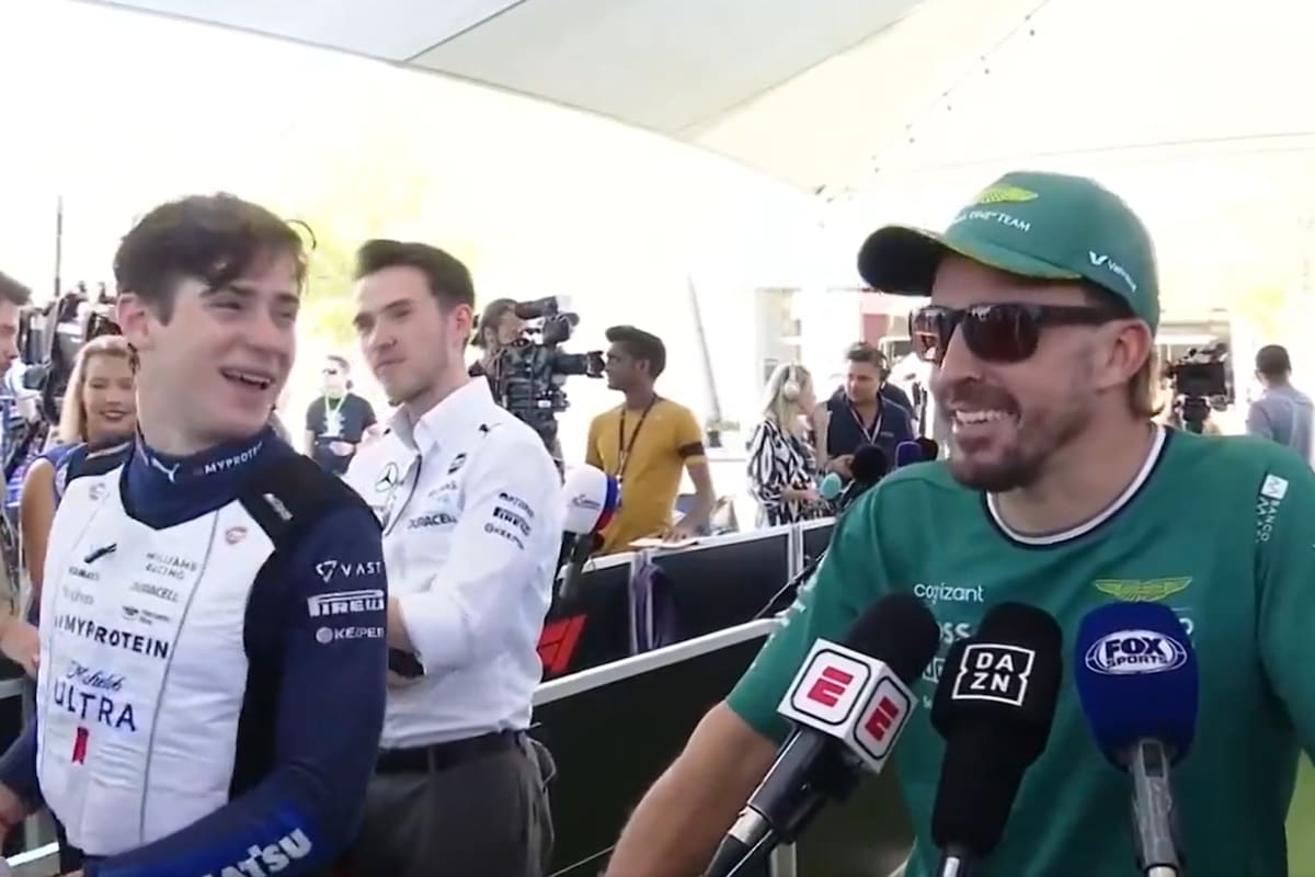 Franco Colapinto y Fernando Alonso, en una imagen de la temporada 2024