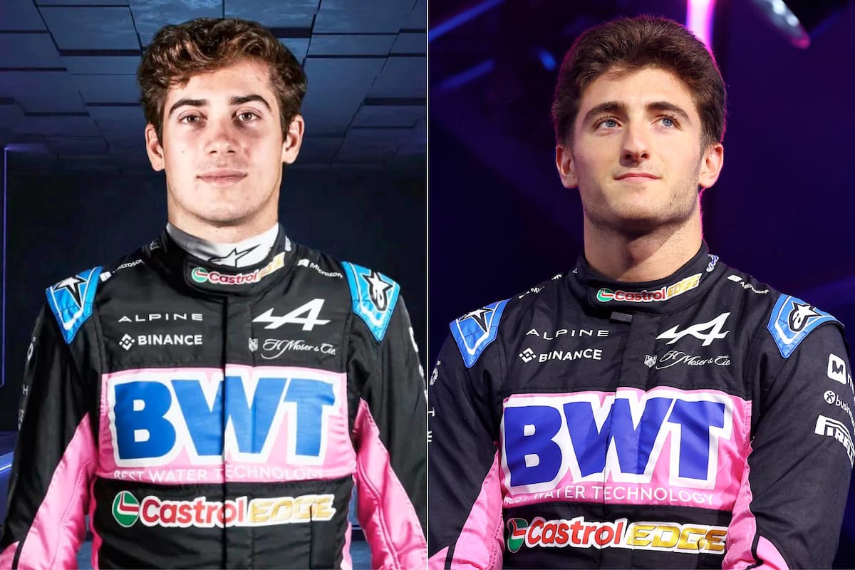 Franco Colapinto y Jack Doohan; el argentino es piloto reserva; el australiano partirá como titular este año en Alpine