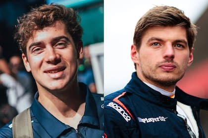 Franco Colapinto y Max Verstappen se midieron en el fan zone de Imola y divirtieron a los fanáticos (Foto: Instagram @alpinef1team / @maxverstappen1)