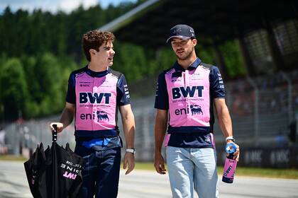 Franco Colapinto y Pierre Gasly, de Alpine, en Austria