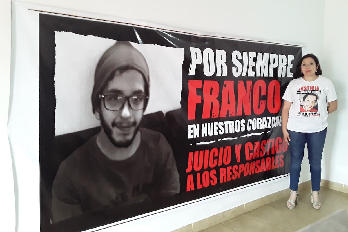 Franco Isorni, muerto el 26 de agosto en Santiago del Estero. Habían dicho que había sufrido un accidente vial, pero su madre cree que lo asesinó la policái