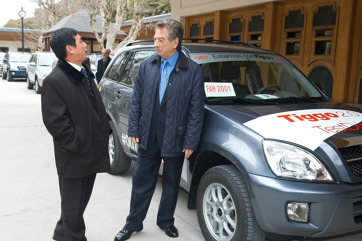 Franco Macri, durante la presentación de un auto de la marca Chery, en 2008