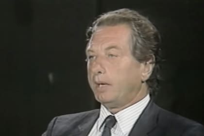 Franco Macri durante un episodio de Tiempo Nuevo emitido en noviembre de 1990