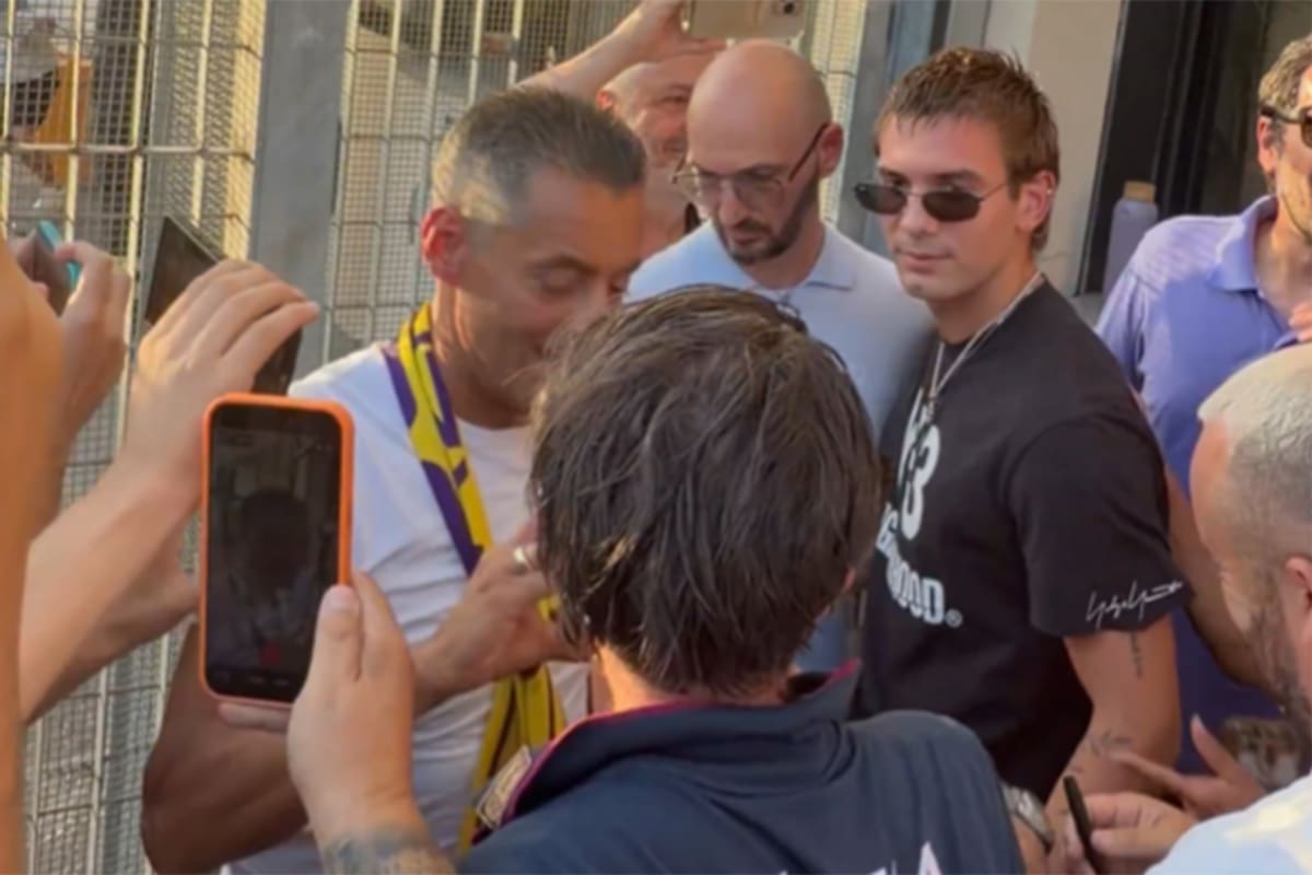 Franco Mastantuono, a su llegada a Florencia (Italia) para sumarse a la Fiorentina