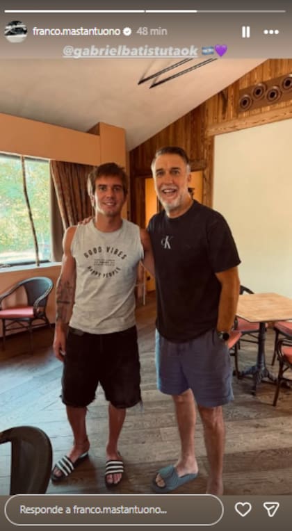 Franco Mastantuono compartió la intimidad de su encuentro con Gabriel Batistuta (Foto: Instagram @franco.mastantuono)
