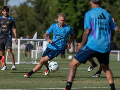 Franco Mastantuono es una de las figuras del plantel de la selección argentina para el Sudamericano