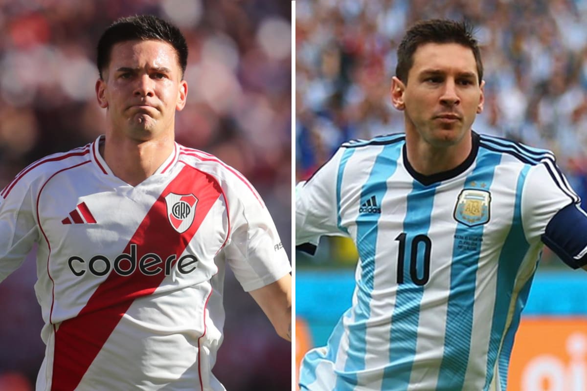 Franco Mastantuono y Lionel Messi